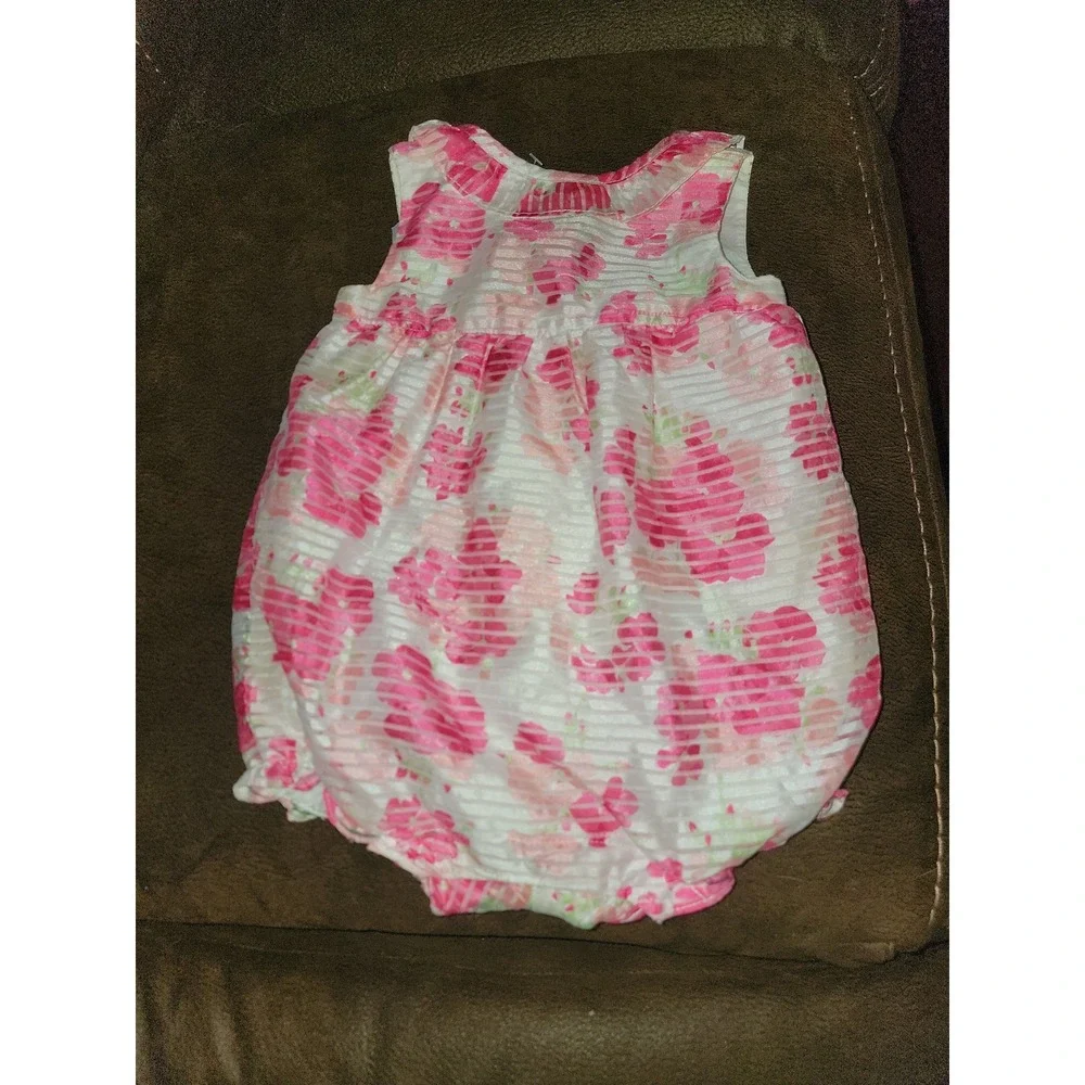 Gymboree dressed up floral romper‎ one piece spring Easter size 12 18 months